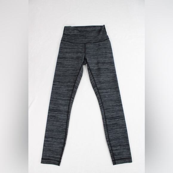 Lululemon Full Length Womens 4 Black‎ Gray Leggings - Picture 4 of 9